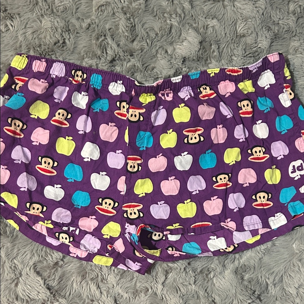 Paul Frank Purple Shorts with Colorful Print